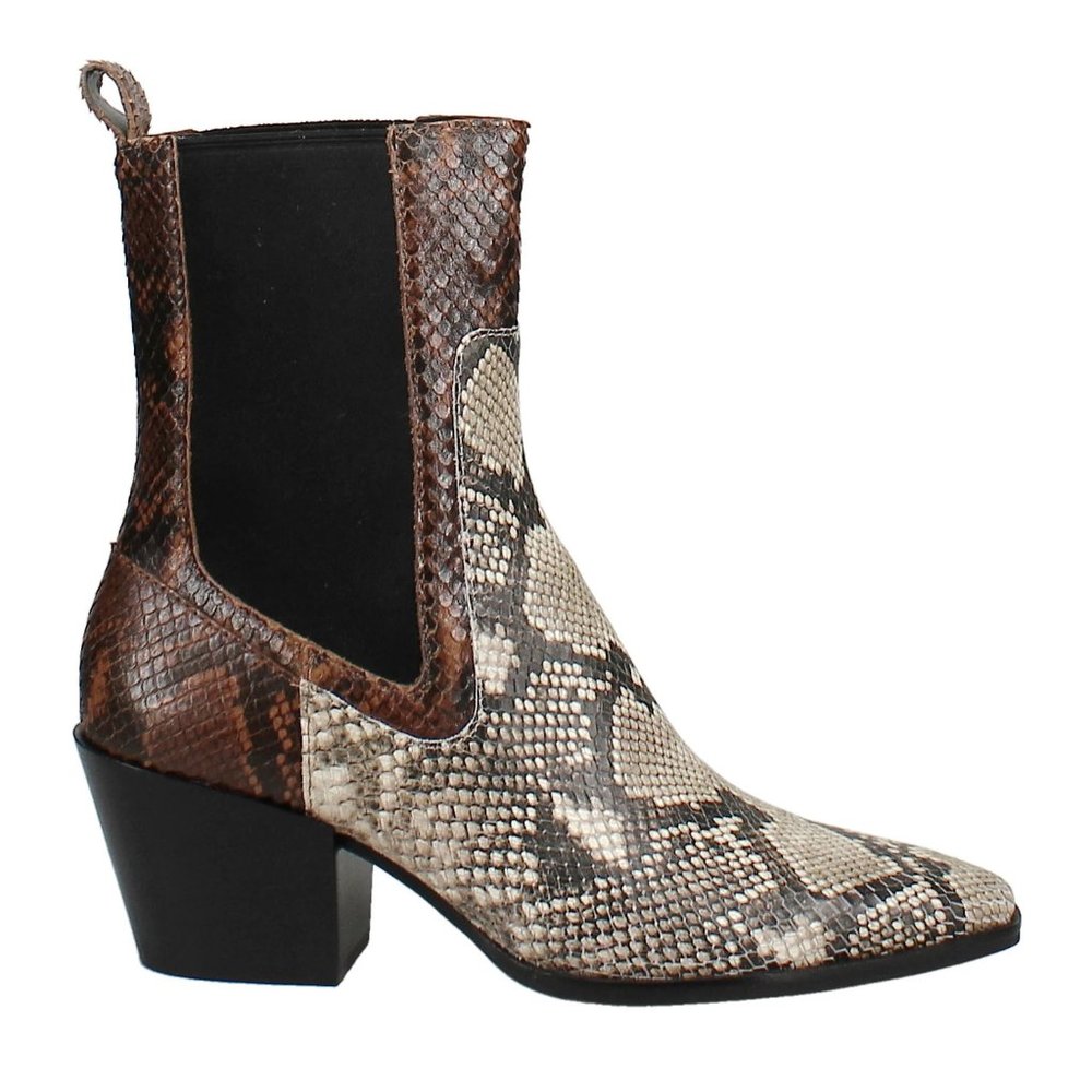 DOLCE VITA LEATHER SABERN BOOTIES - TWO TONE SNAKE PRINT - 7.5